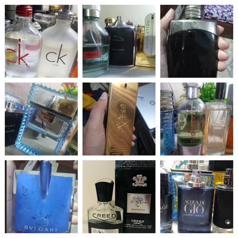 Eid Sale USed Lot Perfumes Aventus - Sauvage - Montblanc - Bvlgari 550 0