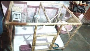 Strong wooden Colony cage for love birds and Australian parrots
