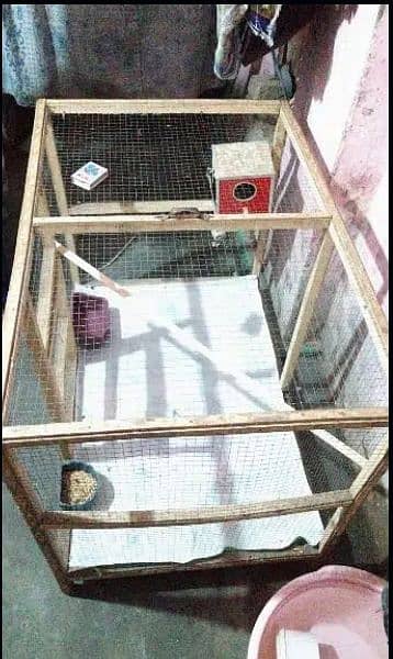 Strong wooden Colony cage for love birds and Australian parrots 2