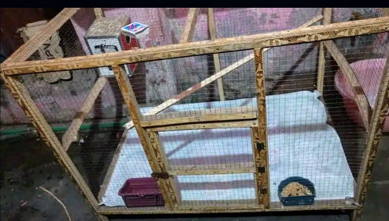 Strong wooden Colony cage for love birds and Australian parrots 3