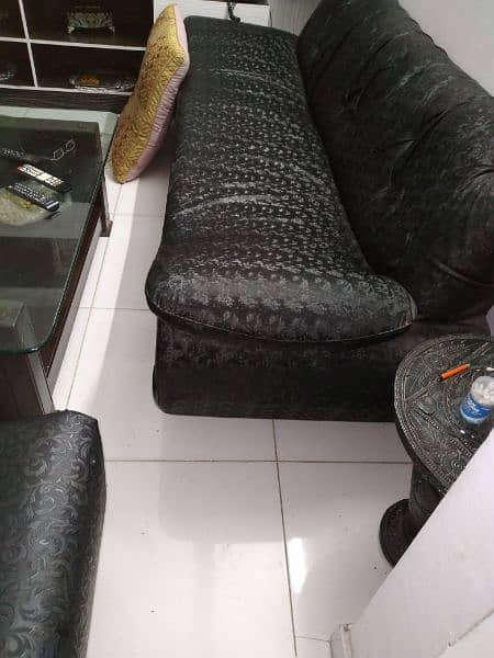 8 Seater Black Sofa Set 1