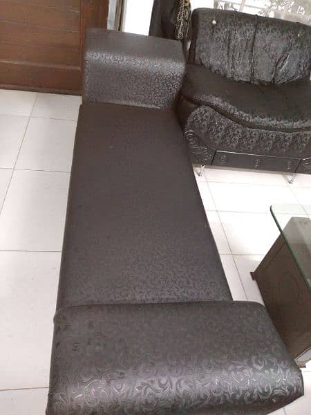 8 Seater Black Sofa Set 2