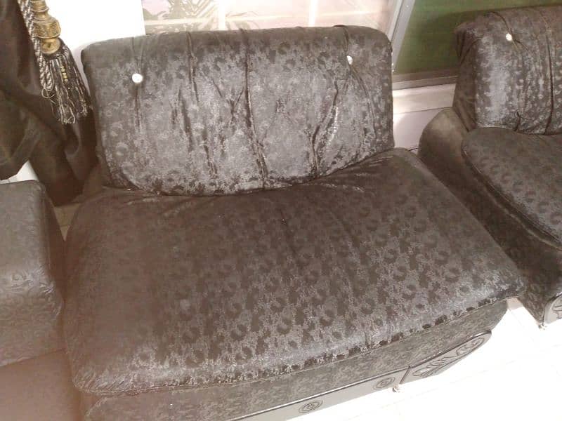 8 Seater Black Sofa Set 6