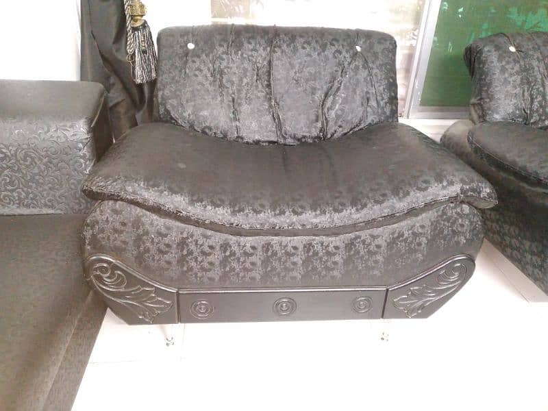 8 Seater Black Sofa Set 7