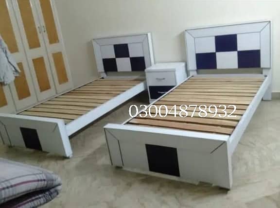 king size bed/double bed/side table/almari/dressing table 9