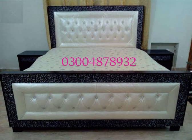 double bed/king size bed/wooden bed/side table/bed set 17