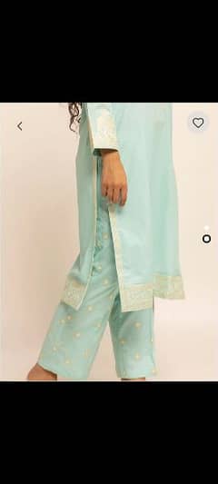 Khaadi new 2 piece embroidered stitched dress