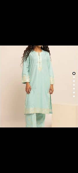 Khaadi new 2 piece embroidered stitched dress 1