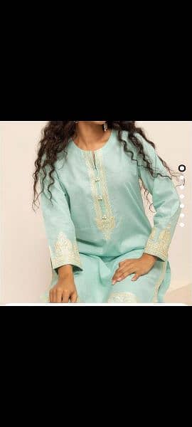 Khaadi new 2 piece embroidered stitched dress 2