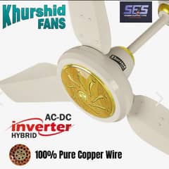 KHURSHID FAN - AC/DC solar fan Ceiling Fan - 56" ICON size