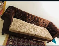 5-Seater Sofa Brown Beige
