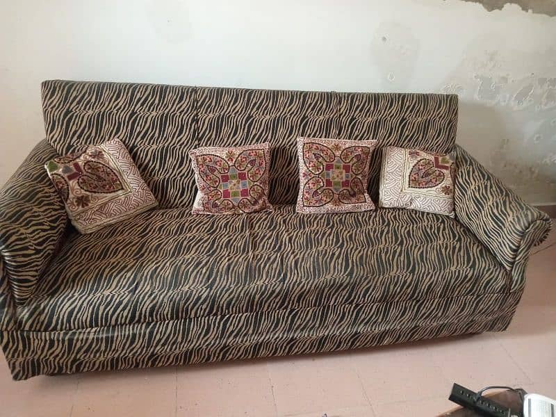 Blue color sofa 1