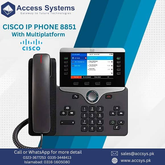 IP Phones Cisco CP8841 CP8845 CP8865 CP9951 CP9971 XML VOIP Accsys. pk 0