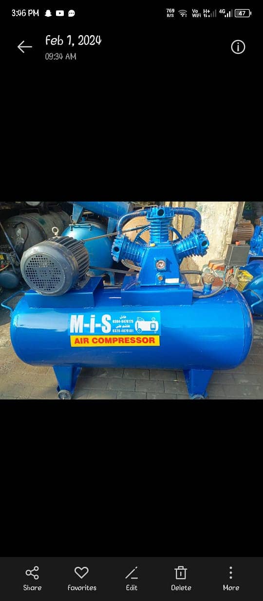 7.5 hp mottor 200L tank 3090 pump 3 cylinder automatic 0