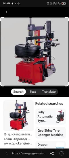 Tyre Changer machine ,compressor,jacks ,pressing iron,grinder,tools