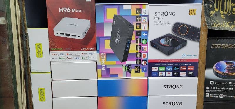 AndroidTVBOX AllVarietyAvailable Mi,Dany,Ptcl,Superbox,Strong,H96max 1