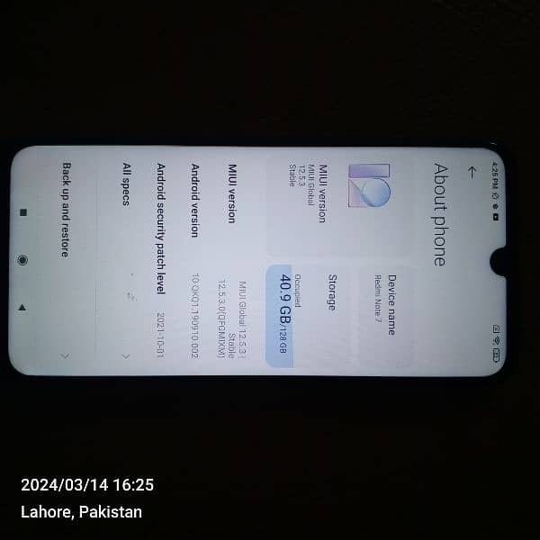 Redmi Note7 (4GB, 128 GB) (10/10) with Original Charger + Box 1
