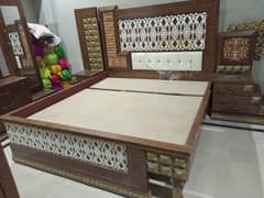 Full Size Bed with 2 big side tables