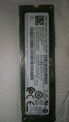 SAMSUNG SSD NVMW M2 512 GB MADE IN KOREA 3300 MBs Read Speed 0