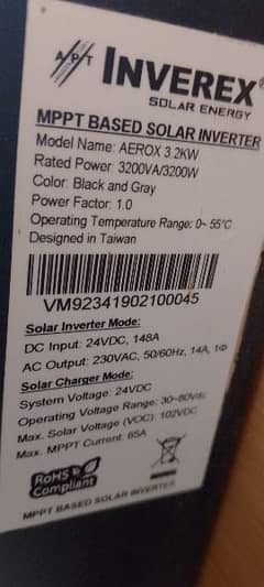 Solar Inverex Inverter 3.2KW working good