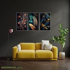 FREE delivery pack of three wooden wall hanging frame Morden 3d art