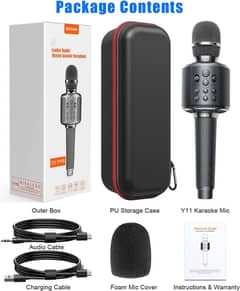XZL Bluetooth Karaoke Microphone, Rechargeable  Built-in 3000mAh recha