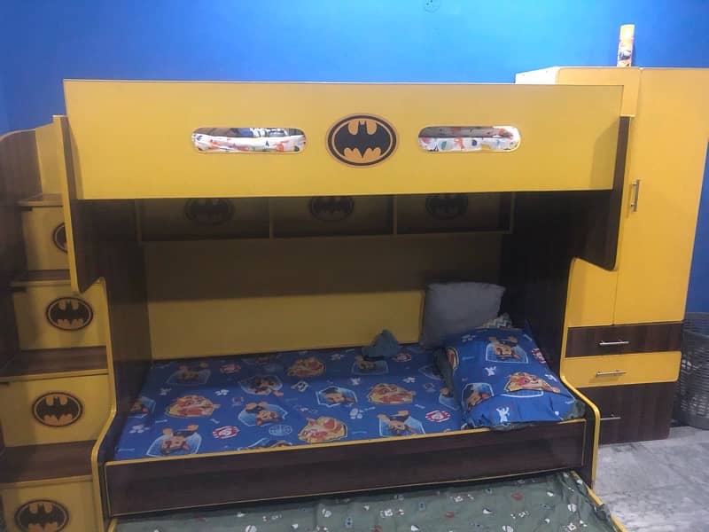 kids bed set with cupboard 0