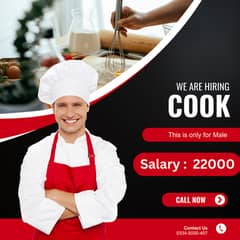Need Cook in Sargodha starting salary 22000
