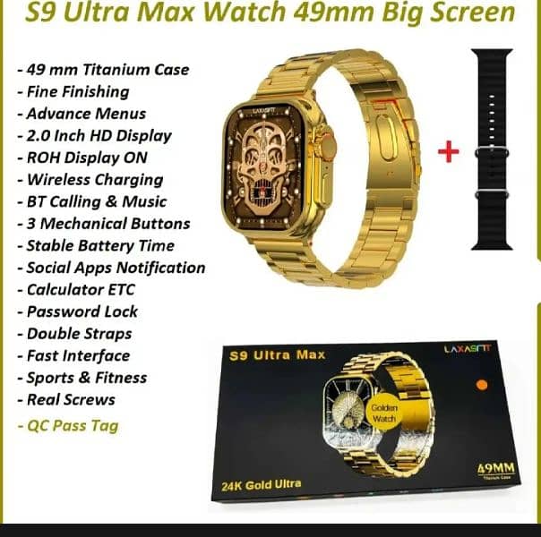 s9 ultra max smart watch (Golden edition) 49mm ultra series 8 1