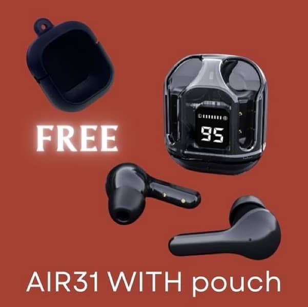 Air 31 with pouch Transparent Earbuds with free pouch 6
