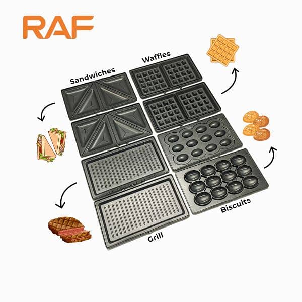 7 IN 1 MULTIFUNCTION SANDWICH MAKER PANINI GRILL WAFFLE DONUT COOKIES 1