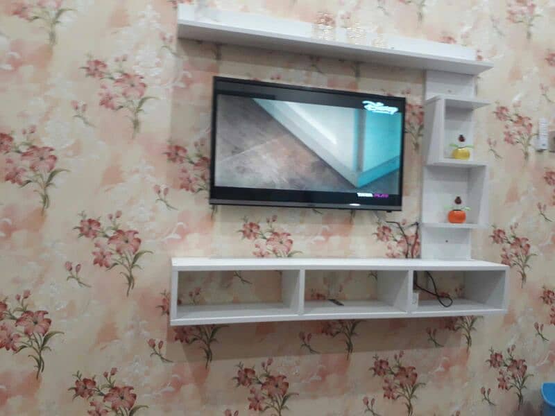 led rack - media wall - TV console - lcd - shelves 0