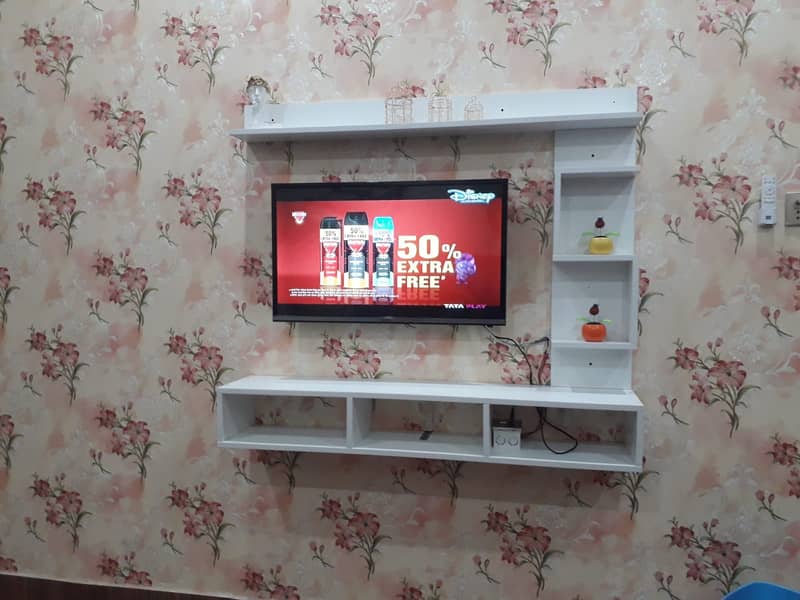 led rack - media wall - TV console - lcd - shelves 1