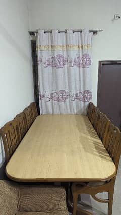 Premium wood, Big size dining table