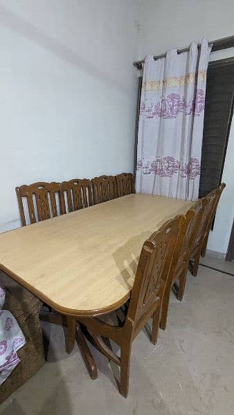 dining table/wooden dining table/8 seater dining/dining with 8 chairs 1