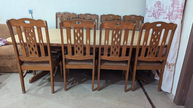 dining table/wooden dining table/8 seater dining/dining with 8 chairs 8
