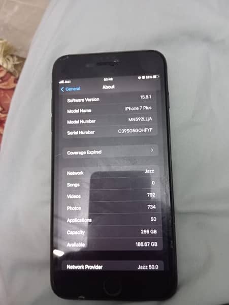 iphone 7 plus 265gb (Jet Black) pTA Approvad 2