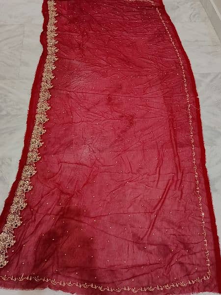 Unstitched bridal dress . full hand made ( salma Sitara)work 4