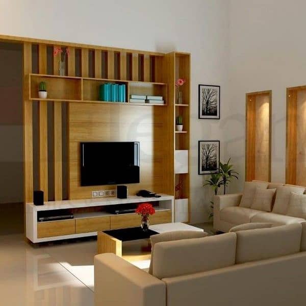 Wood Flooring/pop ceiling/Gypsum Panel Ceiling/wallpapers/glass work 5