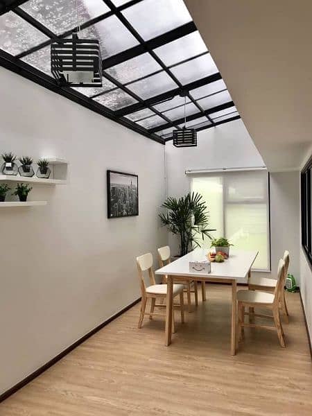 Wood Flooring/pop ceiling/Gypsum Panel Ceiling/wallpapers/glass work 13