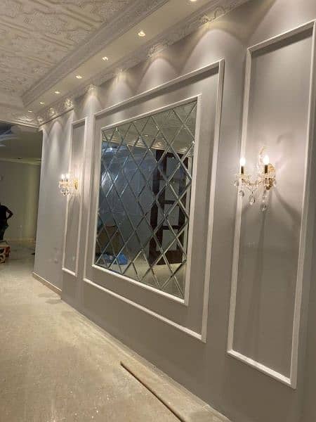 Wood Flooring/pop ceiling/Gypsum Panel Ceiling/wallpapers/glass work 15
