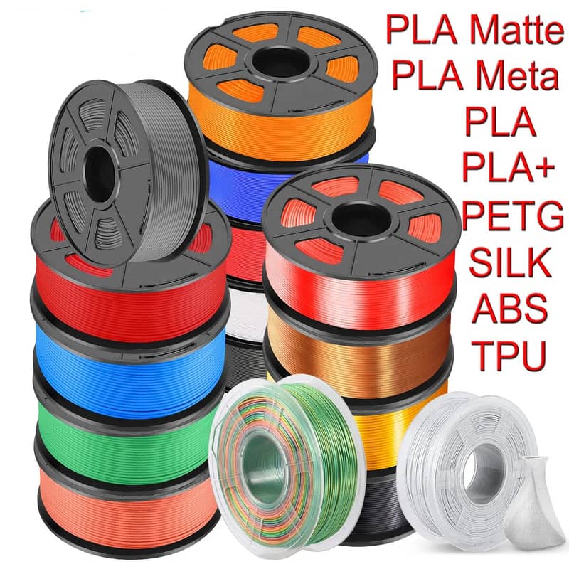 3D Printer Spool PLA /PLA+ /ABS /PCL /PETG /SILK /TPU Filament 2