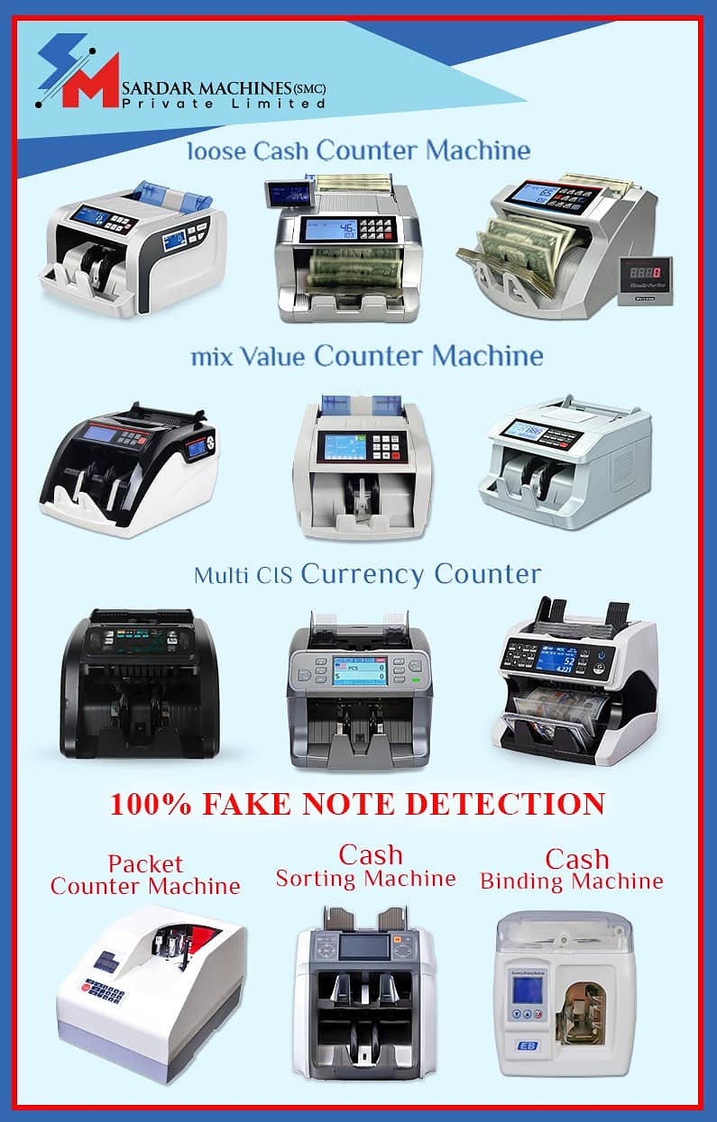 Cash Currency Note counting machine, with fake note detect No-1 Brand 1