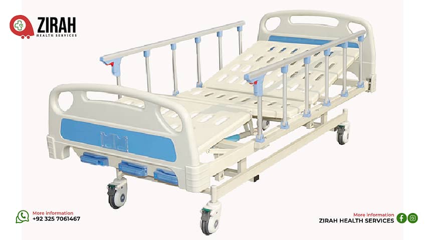 Hospital Bed | Manual Patient Bed | 3 Functional Hospital Bed 0