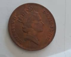 Queen Elizabeth antique coin
