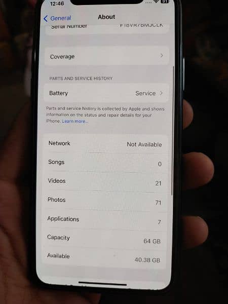 iphone X 64 gb complete box Non approved 7