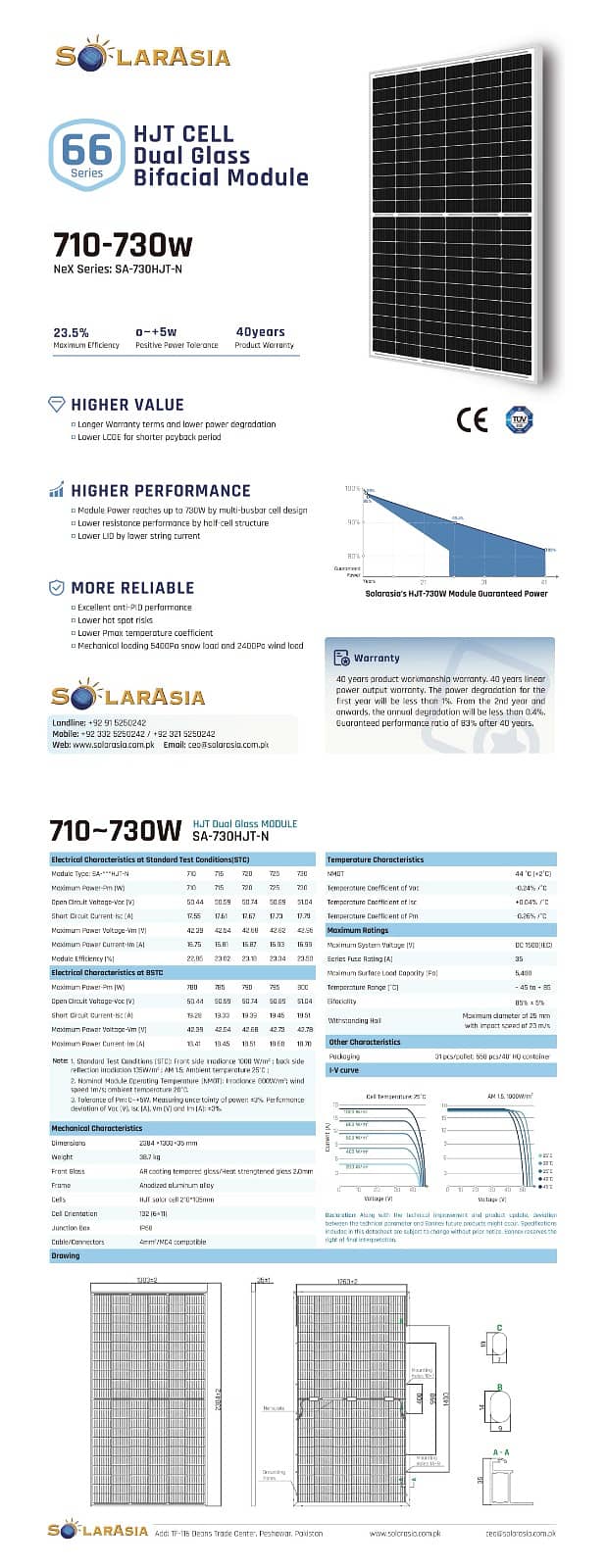 Book Now: Solar Asia's 730W HJT Solar Panels 40 Yrs Warranty 3