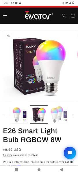 wifi smart bulb, LED bulb,RGB colours 3