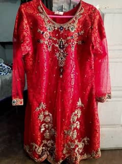 3 piece red clr fancy dress