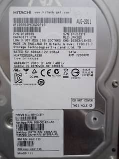 2 TB hard 2000 GB with Data Downloading.